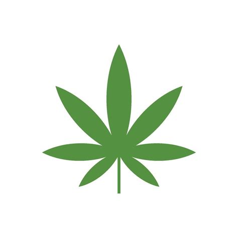 Simple Green Marijuana Leaf Logo Template Illustration Design. EPS 10 ...
