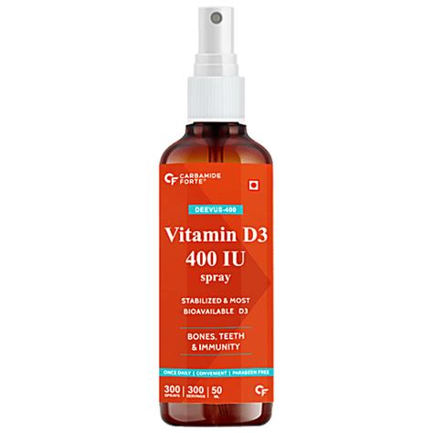 Buy Carbamide Forte Vitamin D3 400 IU Spray - Adjustable Dose, For ...