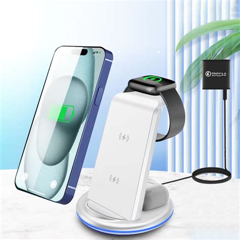 Hwkond Bluetooth Earbuds 3 In 1 Charging Wireless Charger ...