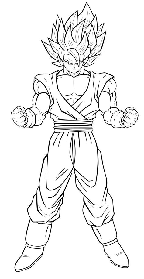 Ultra Instainct Goku Printable Coloring Pages - Ferrisquinlanjamal