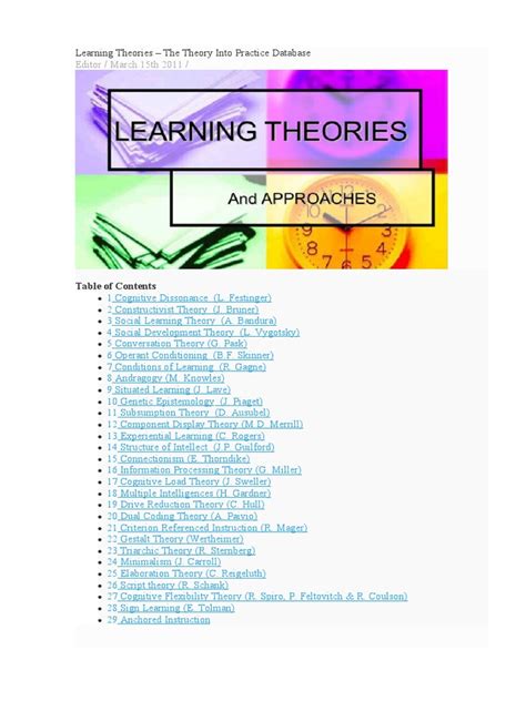 Image result for Introduction to Learning Theories PDF