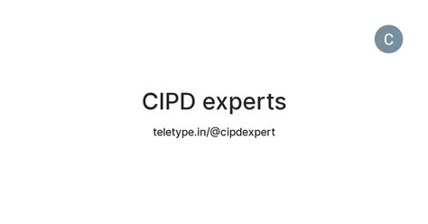 CIPD experts — Teletype