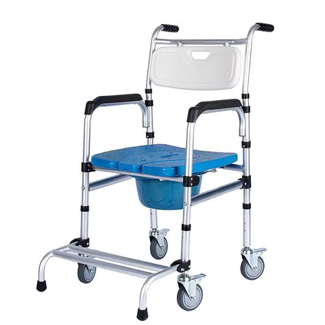Buy Rolling Shower-Chair with Wheels Shower-Wheelchair - Adjustable ...