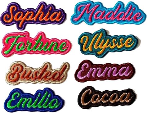 Amazon.com: LULLBABYMALL Custom Embroidered Name Patches, Name Tags ...