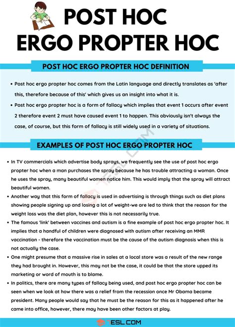 Post Hoc Ergo Propter Hoc: Definition and Useful Examples • 7ESL