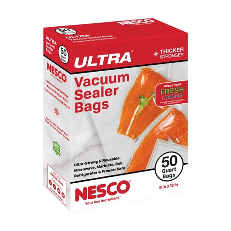 50 ULTRA Quart Sized Vacuum Sealer Bags (9" x 12") VS-05B-ULT | NESCO