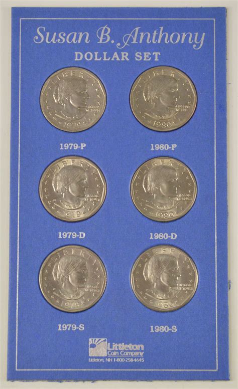 Historic Coin Collection - 1979-1980 Susan B. Anthony Dollar Set Nicely ...