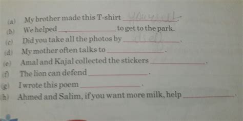 Choose the correct reflexive pronouns from the box to complete the ...