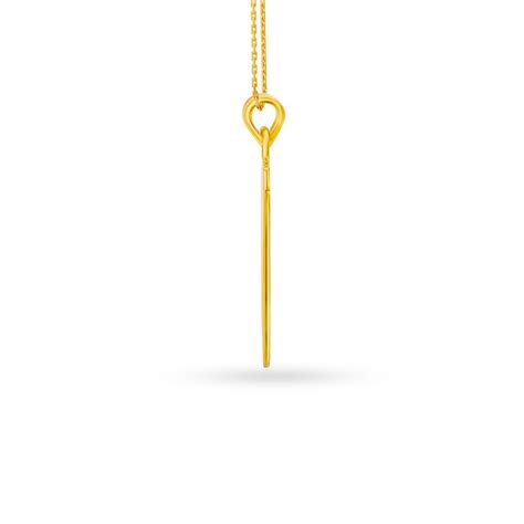 Jai Shree Ram Engraved Gold Pendant