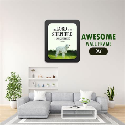 Psalm 23:1 Glow Cast Stone Wall Frame – shalom Gifts