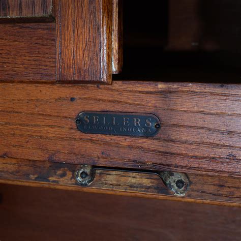 Antique Sellers Hoosier Oak Kitchen Cabinet with Flour Bin C1920 at ...