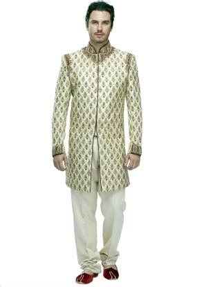 MANYAVAR Exquisite Self Design Sherwani Price in India - Buy MANYAVAR ...