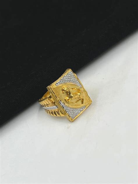 1 GRAM GOLD PLATING HOURSE RING FOR MEN DESIGN A-917 – Radhe Imitation