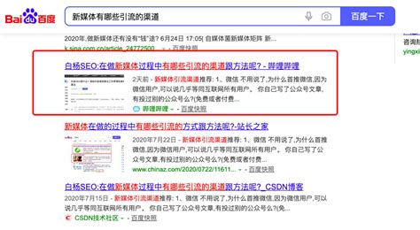 白杨SEO：如何利用B站权重抢占百度关键词排名进行精准引流？ - 百度seo澳洲研究组