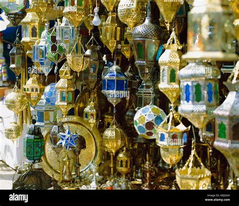 Lanterns for sale in the souk near the Djemaa el Fna (Jemaa el Fna ...