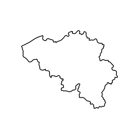 Premium Vector | Outline map of belgium white background vector map ...
