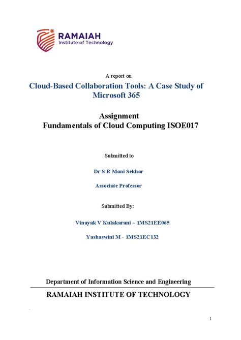 Cloud Computing Assignment 22 - A report on Cloud-Based Collaboration ...