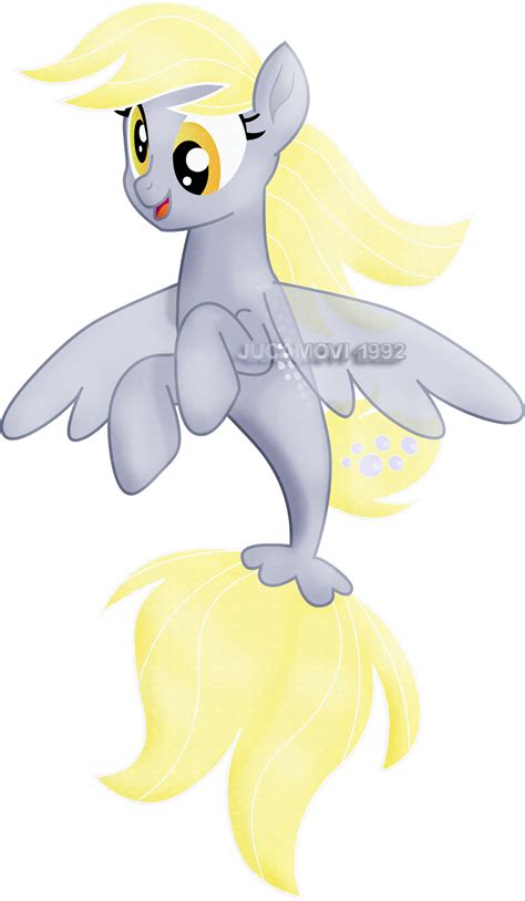 #1565755 - safe, artist:jucamovi1992, derpy hooves, ditzy doo, seapony ...