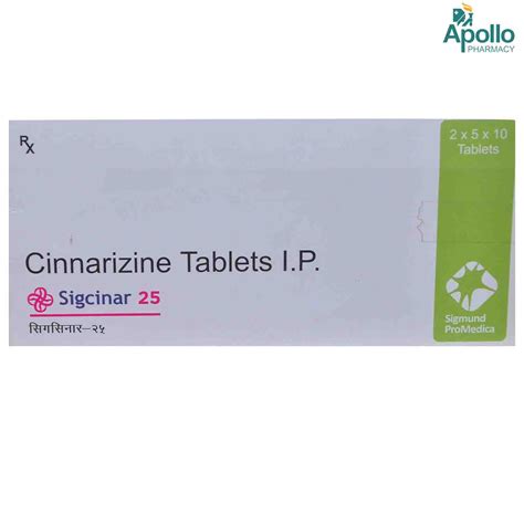 SIGCINAR 25MG TABLET | Uses, Side Effects, Price | Apollo Pharmacy