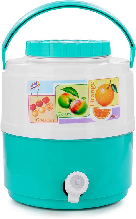 Cello Fountain Plastic PU Insulated Water Jug 10 litres, Blue | Leak ...