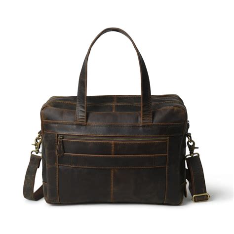 Leather Office Briefcase Carry-On Bag Office Bag For Men | MaheTri