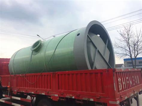 安徽六安2.5x5.5m日提升1200吨污水玻璃钢一体化泵站项目案例-污水提升一体化预制泵站厂家-盐城振飞给排水