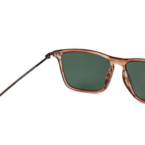 Buy Brown Transparent Full Rim Rectangle Square Vincent Chase Blend ...