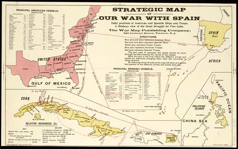 Strategic Map of the Spanish American War | Scrolller