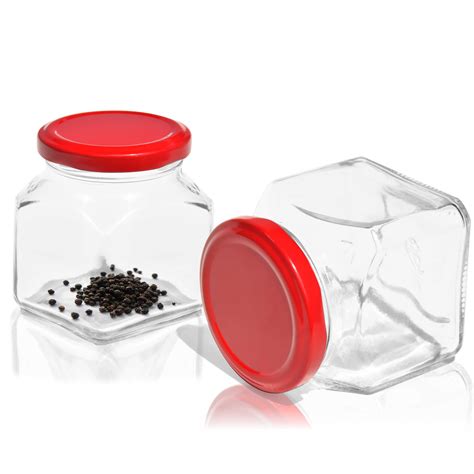 Buy Pure Source India Crystal Clear Glass Jar Container Airtight/Food ...