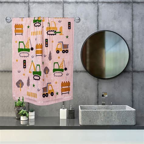 Rangoli Kids Printed Cotton Bath Towel | Anti-Bacterial, Ultra Soft To