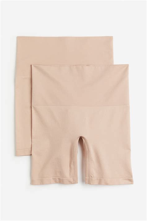 2-pack Seamless Medium Shape Bikers - Beige - Ladies | H&M IN