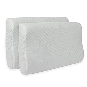 Sleepsia Memory Foam Pillow for Sleeping, Cool Gel Cervical Contour ...