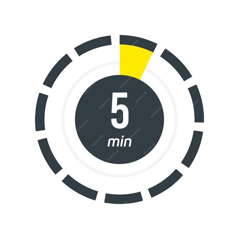 Premium Vector | 5 minutes timer Stopwatch symbol in flat style Vector ...