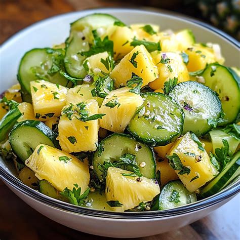 Tropical Pineapple Cucumber Salad - My Homemade Recipe