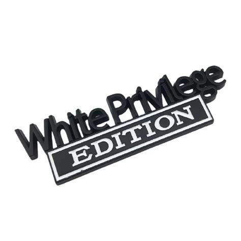 Buy The Original White Privilege Edition Emblem Fender Badge Car Truck ...