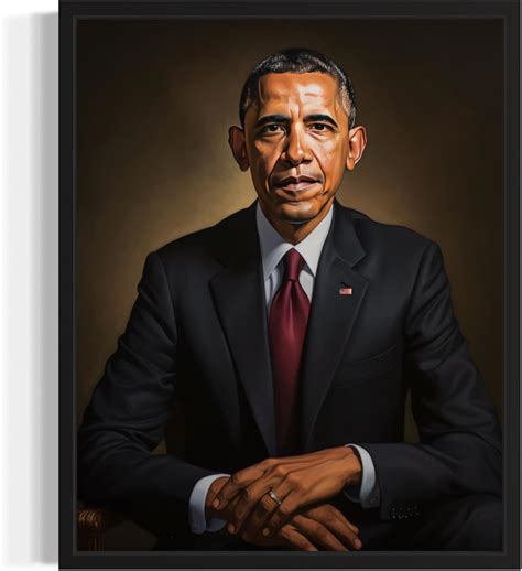 Amazon.com: Barack Obama President Wall Art Print Poster, Official Presidential Portrait Artwork ... - who painted barack obama's portrait