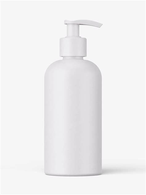 Matt pump dispenser bottle mockup - Mockups Design