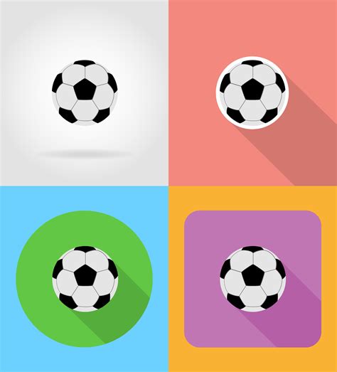 football soccer ball flat icons vector illustration 513811 Vector Art ...