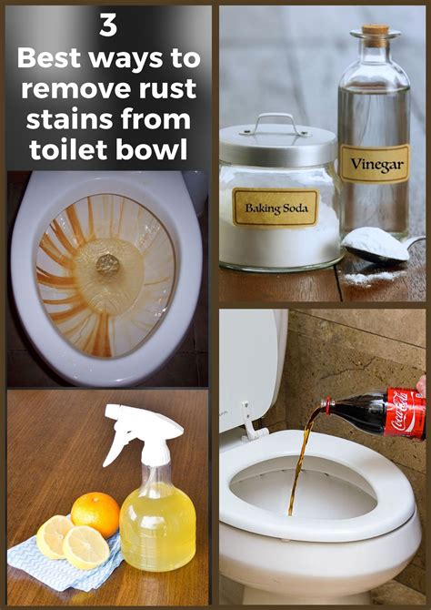How to remove rust stains from the toilet bowl with vinegar and baking ...