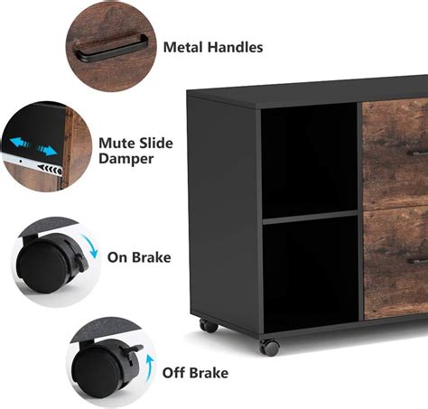 Buy Tribesigns 2 Drawer File Cabinet, Large Mobile Lateral Filing ...
