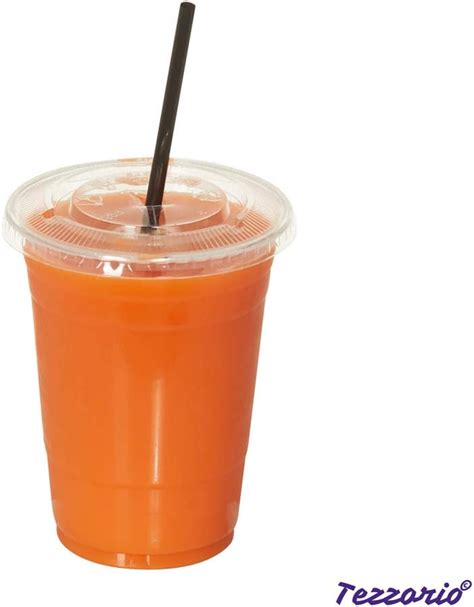 Buy 50 Sets) 16 oz Clear Plastic Cups with Lids and FREE Straws ...