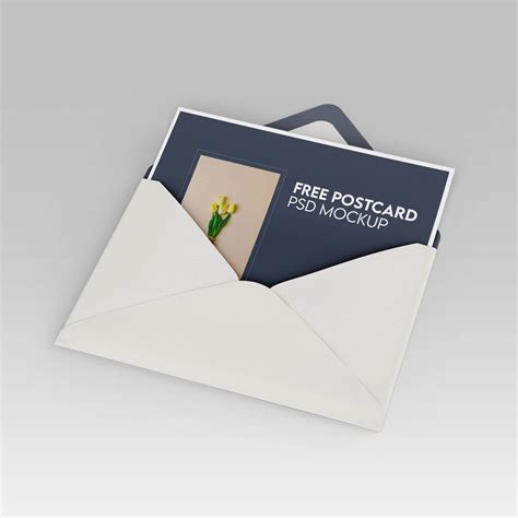 Free 3 Letter Postcard Mockup PSD