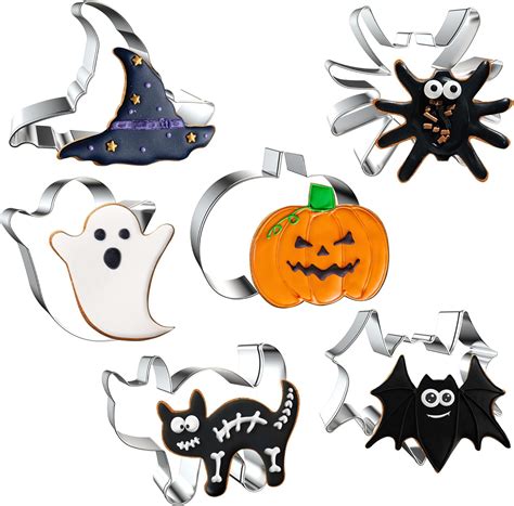 Amazon.com: FUSOTO Halloween Cookie Cutters, 6 Pcs Holiday Cookie ...
