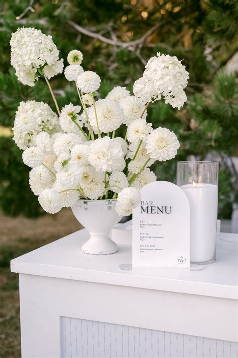 All White Bar Decor Inspiration for Weddings