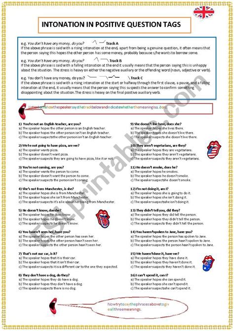 Image result for Intonation Question Tag