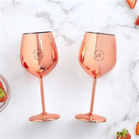 Custom Steel Wine Glasses Copper Finish Goblets – Nutcase