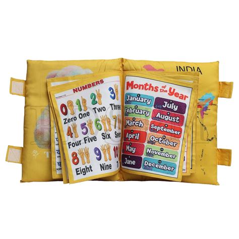 PDSPM Learning Cushion Pillow Book for Kids with 2 Languages Learn ...