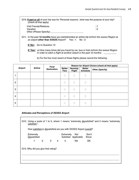 Questionnaire in Table Format Example 的图像结果