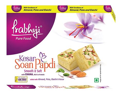 PRABHUJI'S PURE FOOD Soan Papdi Kesar 400Gm : Amazon.in: Grocery ...