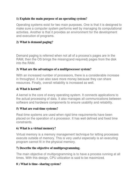 Image result for Operating System Interview Questions